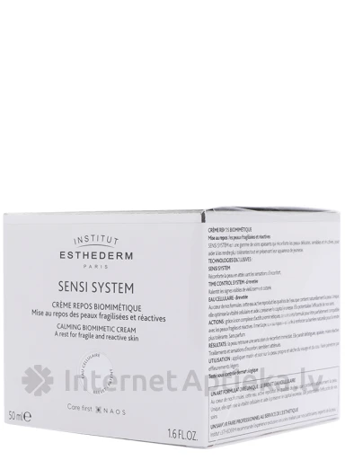 Institut Esthederm SENSI SYSTEM Nomierinošs Biomimētisks krēms, 50 ml | internetaptieka.lv