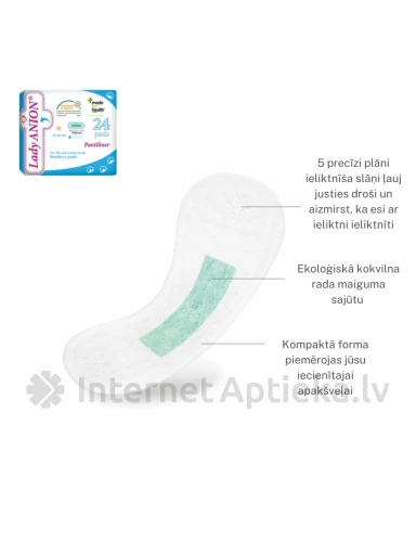 Lady Anion гигиенические прокладки 155мм, 24 шт. | internetaptieka.lv