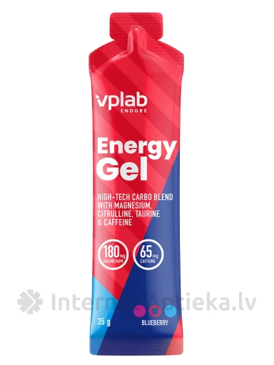 VPLab Energy geel mustika maitsega, 35 g | internetaptieka.lv