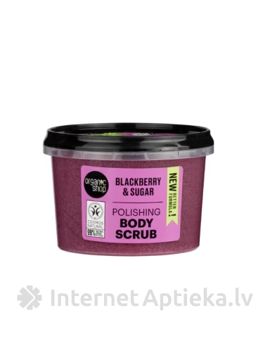 ORGANIC SHOP Šveičiamasis kūno šveitiklis su avietėmis, 250 ml | internetaptieka.lv