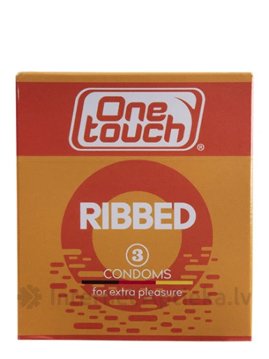 One Touch Ribbed (rievoti) prezervatīvi, 3 gb. | internetaptieka.lv
