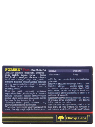 Olimp Labs Forsen Fast Melatonin, 30 tk. | internetaptieka.lv
