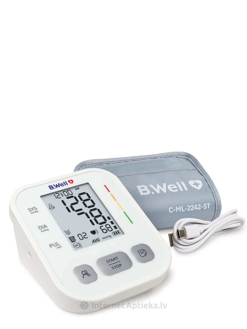 B.Well PRO-25 automātiskais asinsspiediena mērītājs ar 3AVG tehnoloģiju | internetaptieka.lv