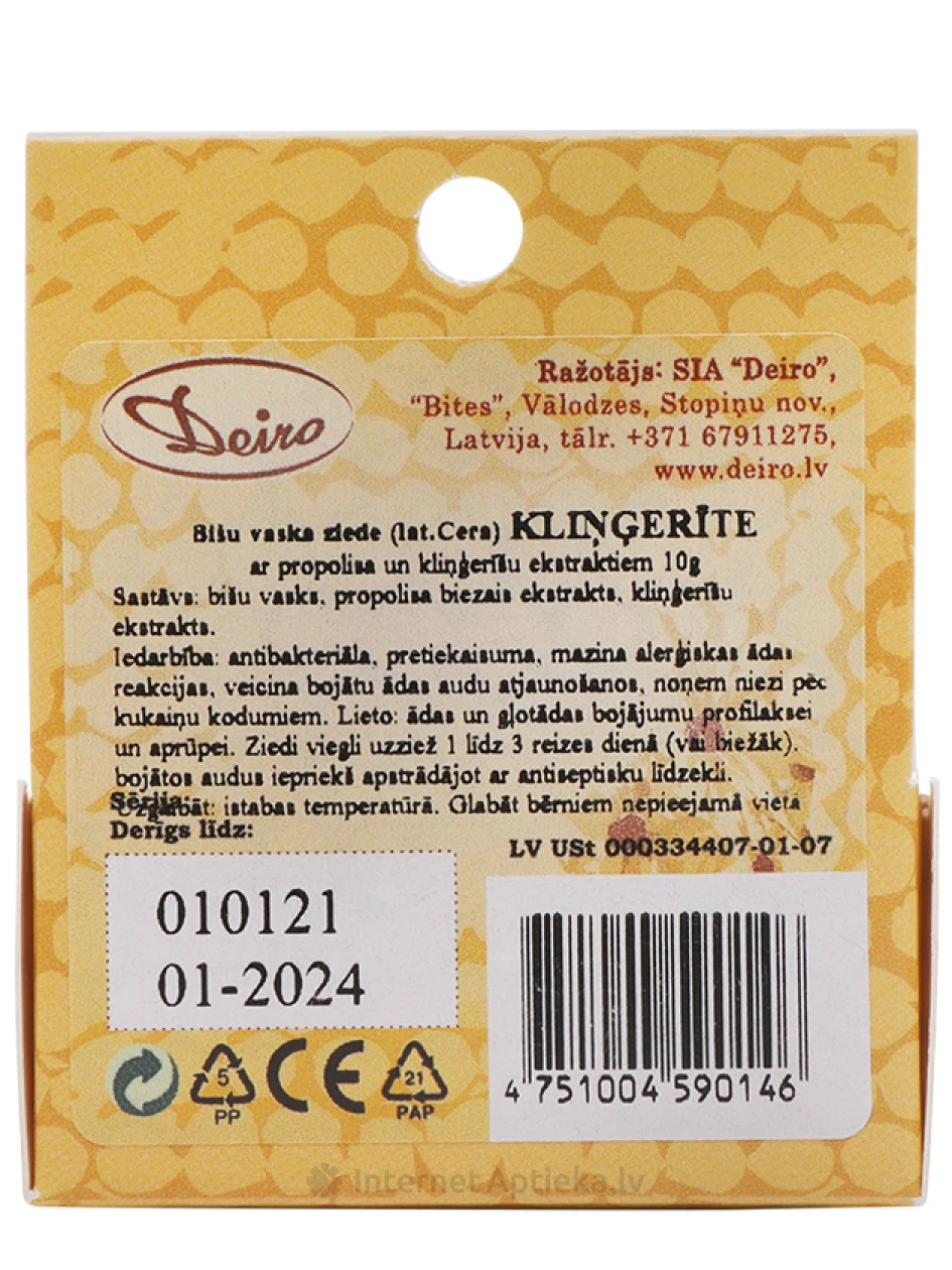 Deiro mesilasvaha salv saialill, 10 g | internetaptieka.lv