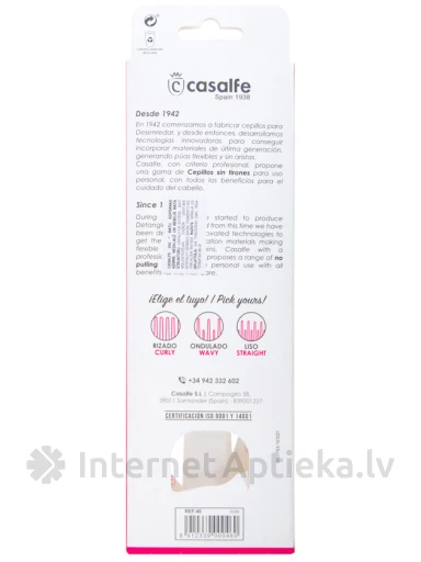 Щетка для волос Casalfe для кудрявых волос, 1 шт. | internetaptieka.lv