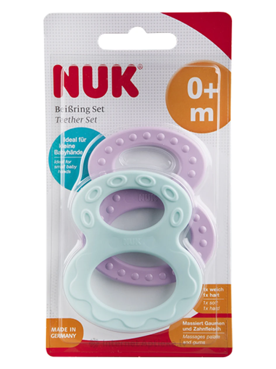 Кольцо жевательное Nuk "8" PLUS, 2 шт. | internetaptieka.lv