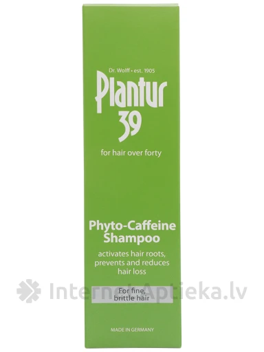 Plantur 39 Phyto-Caffeine šampoon normaalsetele juustele juuste väljalangemise vastu, 250 ml | internetaptieka.lv