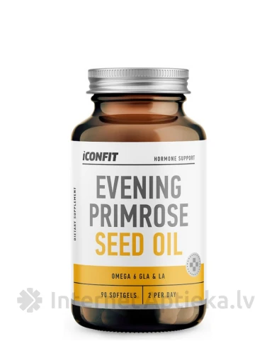 ICONFIT Naktssveces sēklu eļļa 500 mg, 90 kapsulas | internetaptieka.lv
