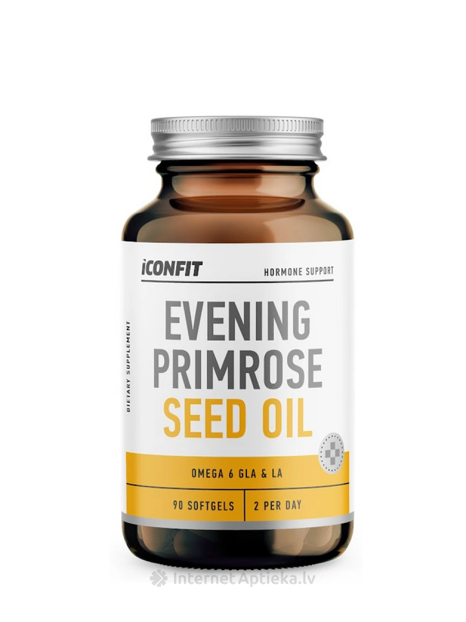 ICONFIT Naktssveces sēklu eļļa 500 mg, 90 kapsulas | internetaptieka.lv