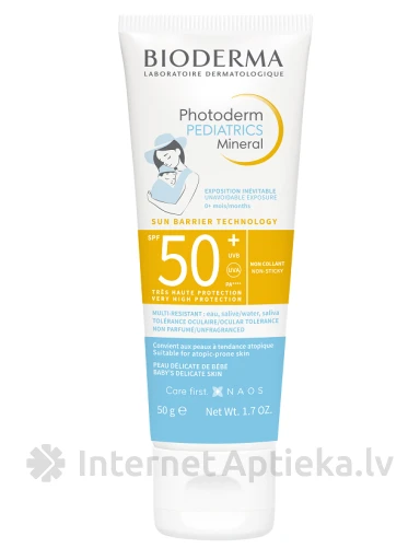 BIODERMA Photoderm mineraalne päikesekaitsekreem kõrge kaitsega SPF 50, 50 g | internetaptieka.lv