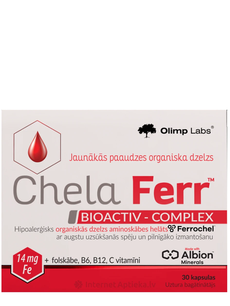 Olimp Labs Chela-Ferr Bioactiv-Complex, 30 kapsulių | internetaptieka.lv