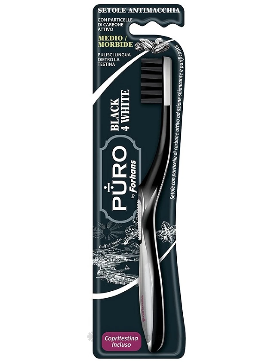 Puro Black4White Зубная щетка | internetaptieka.lv