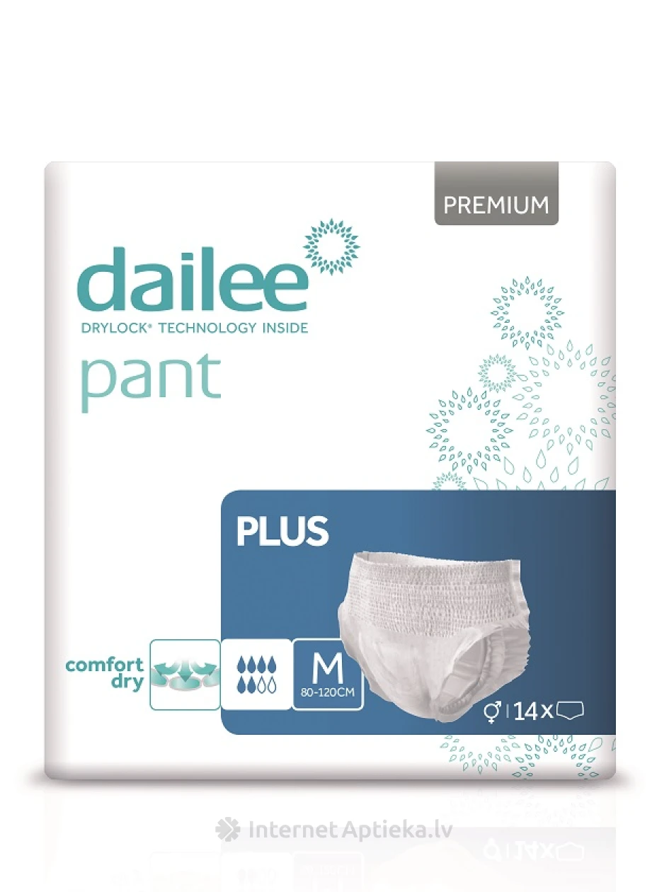 Dailee Pant Premium Plus M подгузники, 14 шт. | internetaptieka.lv