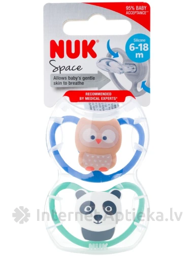 Nuk Пустышка Space 2SI, 2 шт | internetaptieka.lv