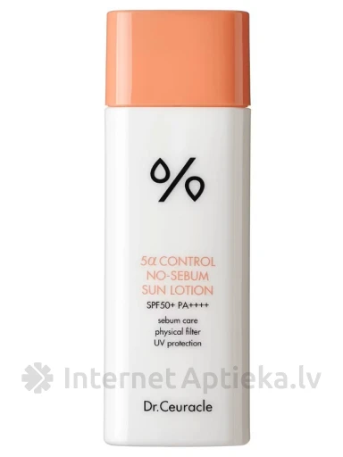 Dr. Ceuracle 5a Control No-Sebum Sun Lotion SPF50 päikeskaitsekreem, 50 ml | internetaptieka.lv