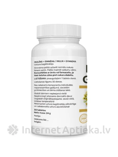 Inuliin + gymnema, 30 tabletti | internetaptieka.lv