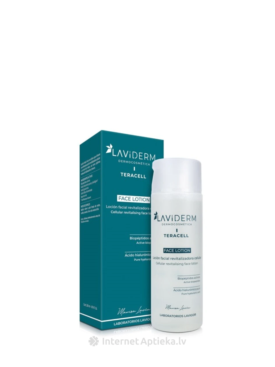 Lavigor Laviderm Teracell toniks ar trīskāršu iedarbību sejas un dekoltē ādai, 200 ml | internetaptieka.lv