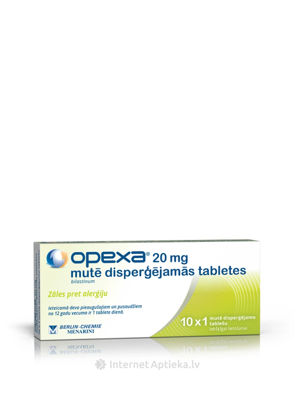 Opexa 20 mg suus dispergeeruvad tabletid, 10 tk. | internetaptieka.lv