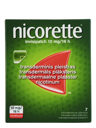 Nicorette plaastrid 10 mg/16h, 7 tk. | internetaptieka.lv