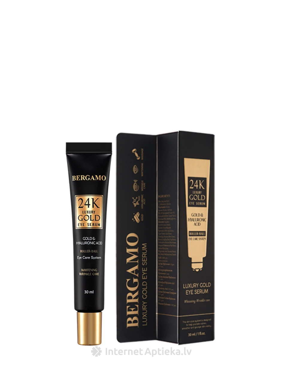 BERGAMO 24K LUXURY GOLD acu serums, 30 ml | internetaptieka.lv