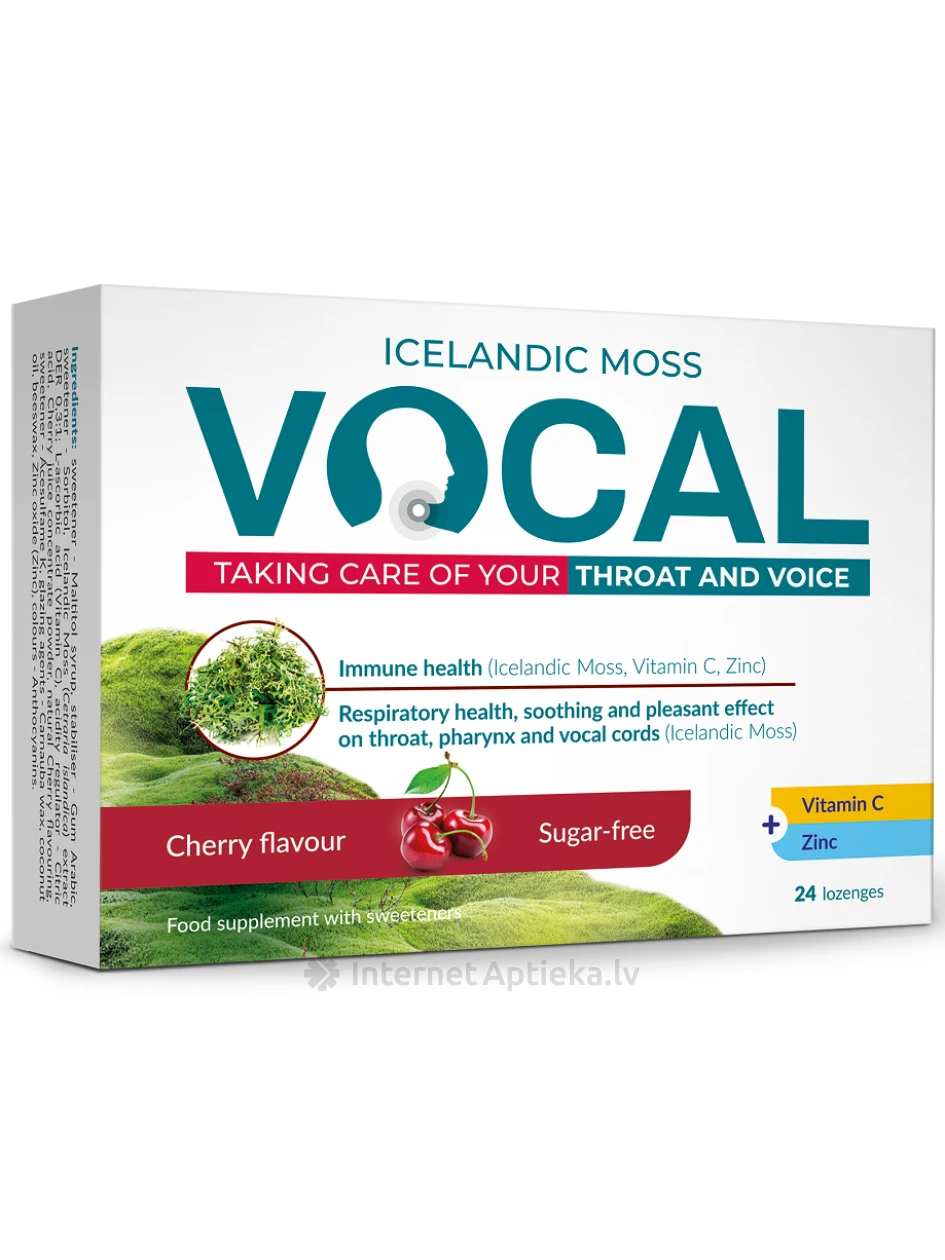 Vocal pastillid kirsi maitsega, 24 pastilli | internetaptieka.lv
