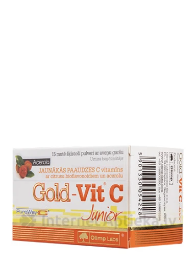 Olimp Labs Gold Vit C Junior (малина), 15 пачек | internetaptieka.lv