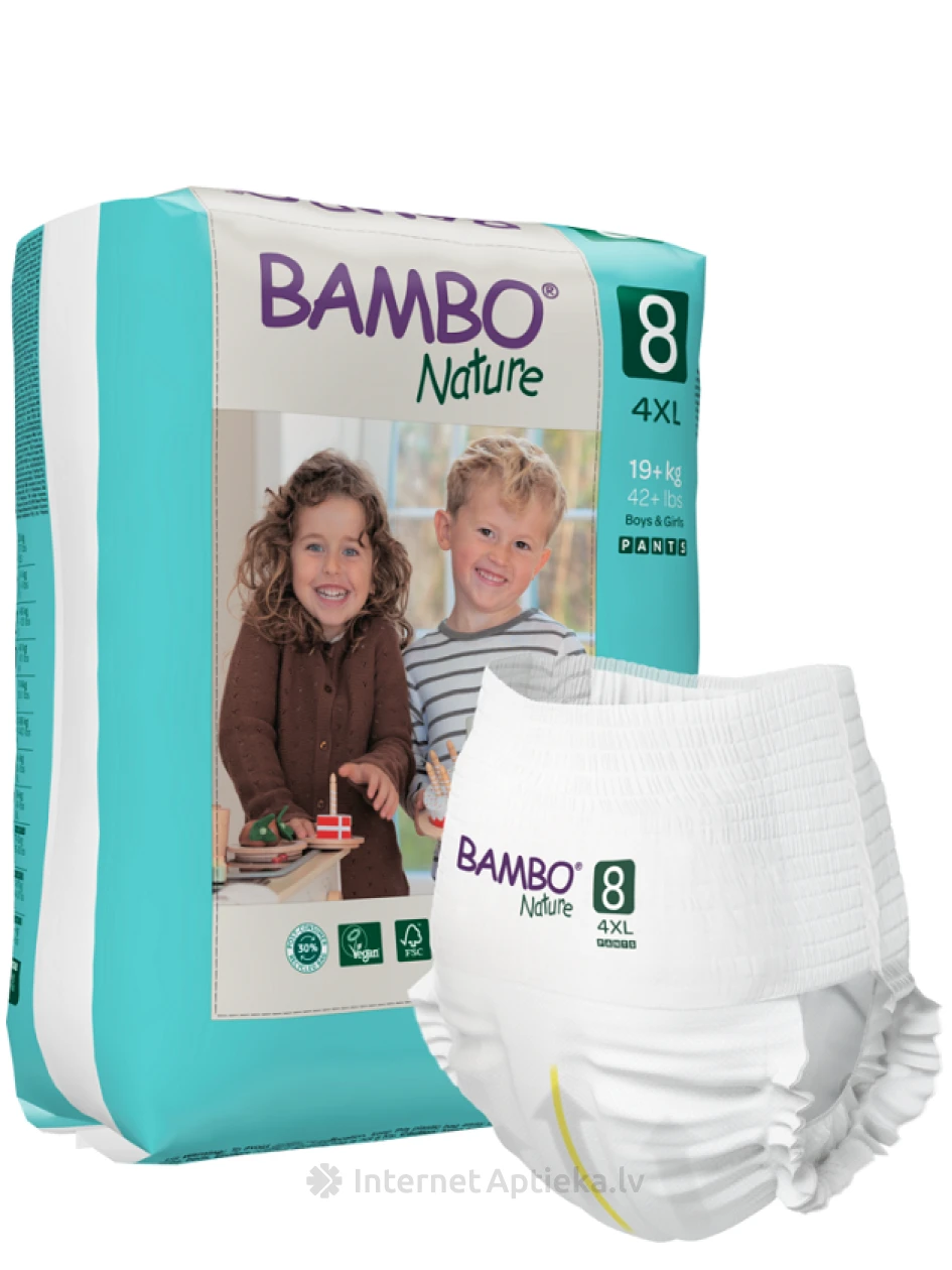 BAMBO NATURE aluspüksid Suurus 8, 19+ kg, 16 tk. | internetaptieka.lv