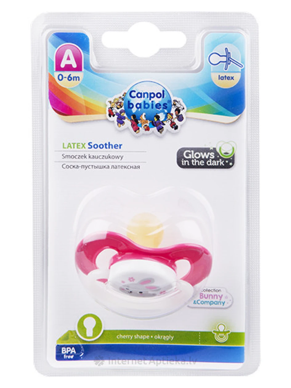 Canpol соска-пустышка Bunny&Company от 0 до 6 месяцев, 1 шт. | internetaptieka.lv