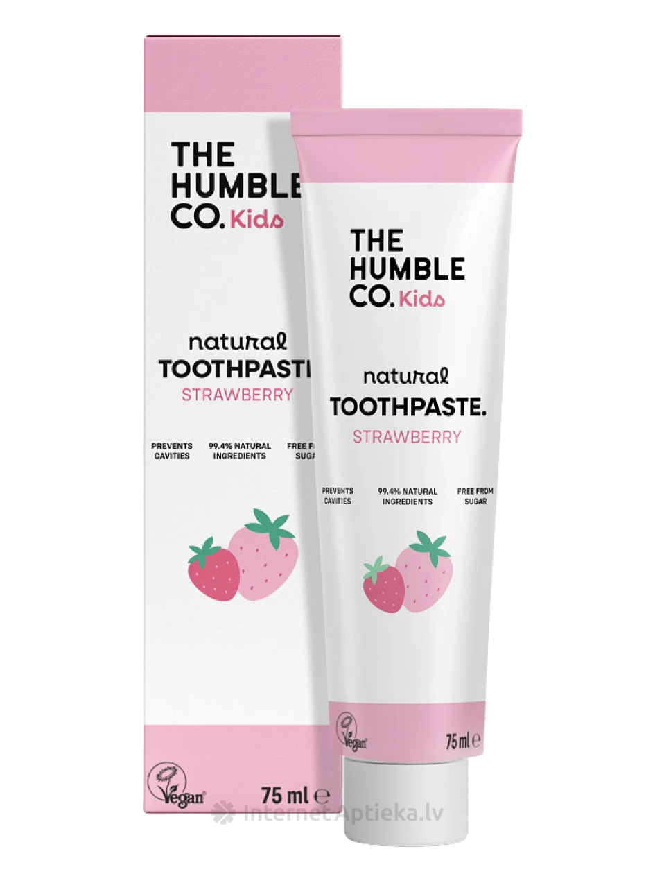 HUMBLE zemeņu bērnu zobu pasta, 75 ml | internetaptieka.lv