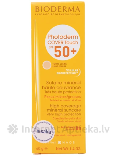 Bioderma Photoderm Cover touch SPF50+ heledalt toonitud, 40 g | internetaptieka.lv
