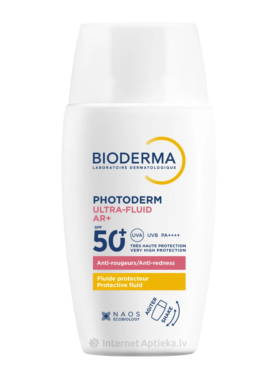 BIODERMA Photoderm Ultra-fluid AR+ SPF50+ ultrafluīds, 40 ml | internetaptieka.lv