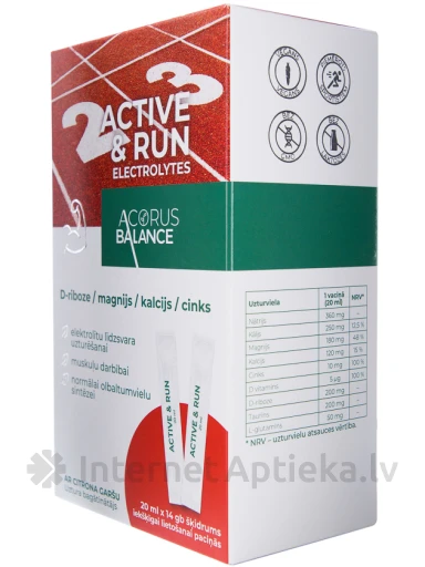 Acorus Balance Active&Run Electrolytes, 20 ml x 14 | internetaptieka.lv