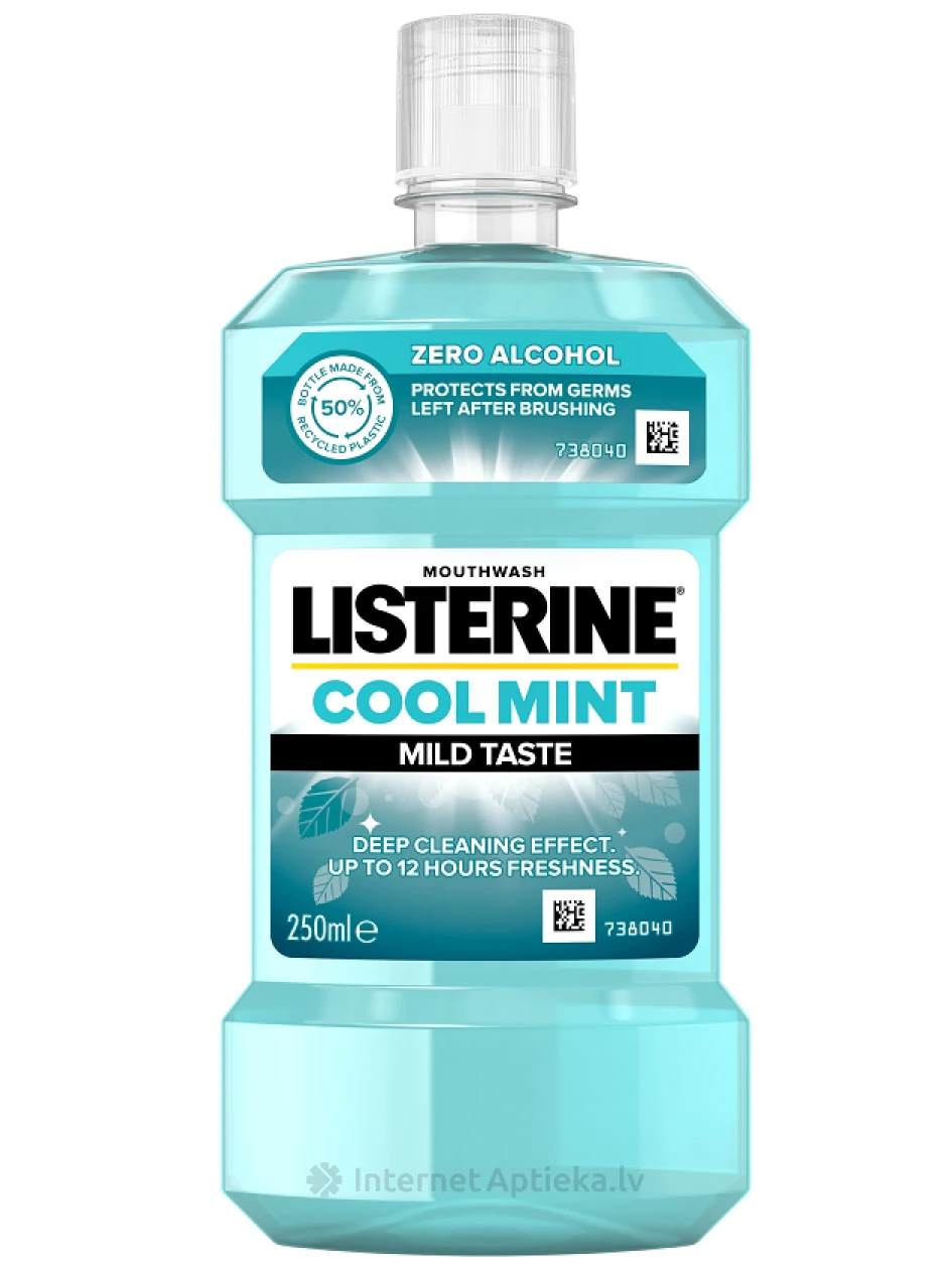 LISTERINE Zero Mild Mint средство для полоскания рта, 250 мл | internetaptieka.lv
