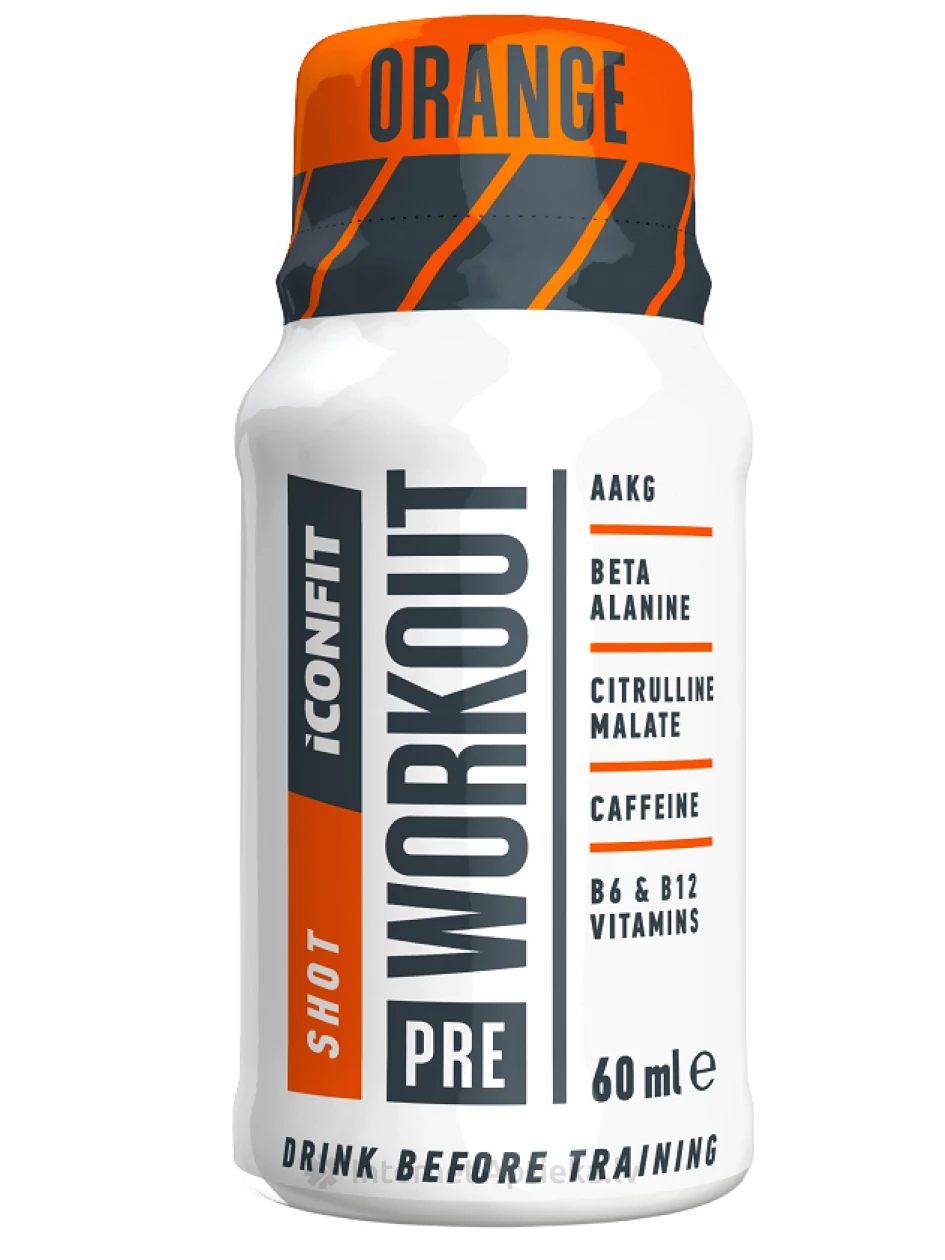 ICONFIT PRE WORKOUT SHOT Со вкусом апельсина, 60 мл | internetaptieka.lv