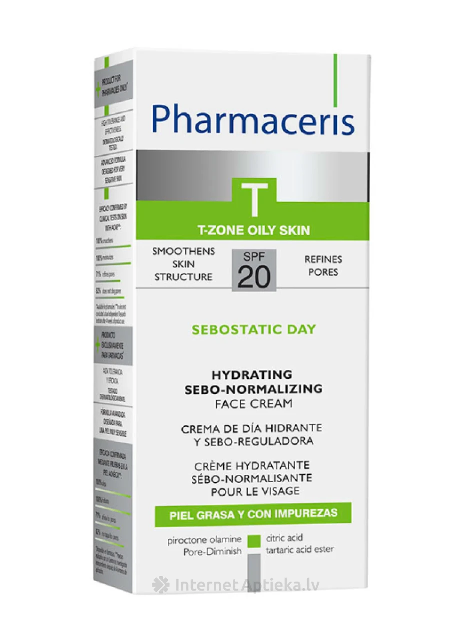 Pharmaceris T-Sebostatic Anti Acne dienas krēms, 50 ml | internetaptieka.lv