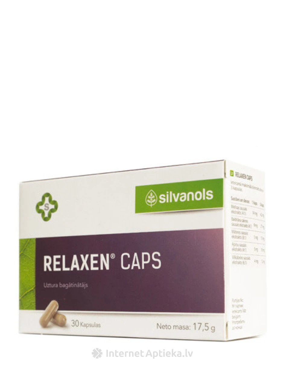 Silvanol Relaxen Caps, 30 kapslit | internetaptieka.lv