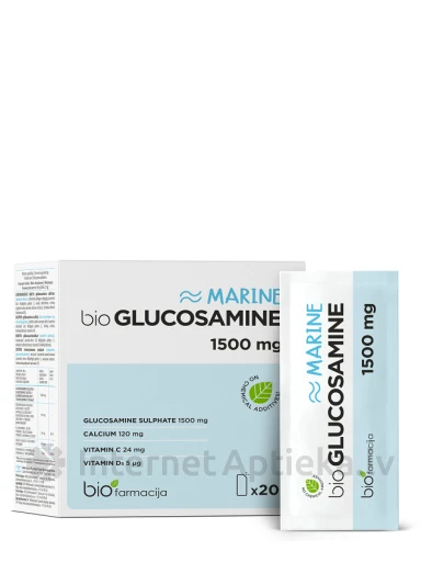 Biofarmacija Glucosamine marine 1500мг, 20 пакетиков | internetaptieka.lv