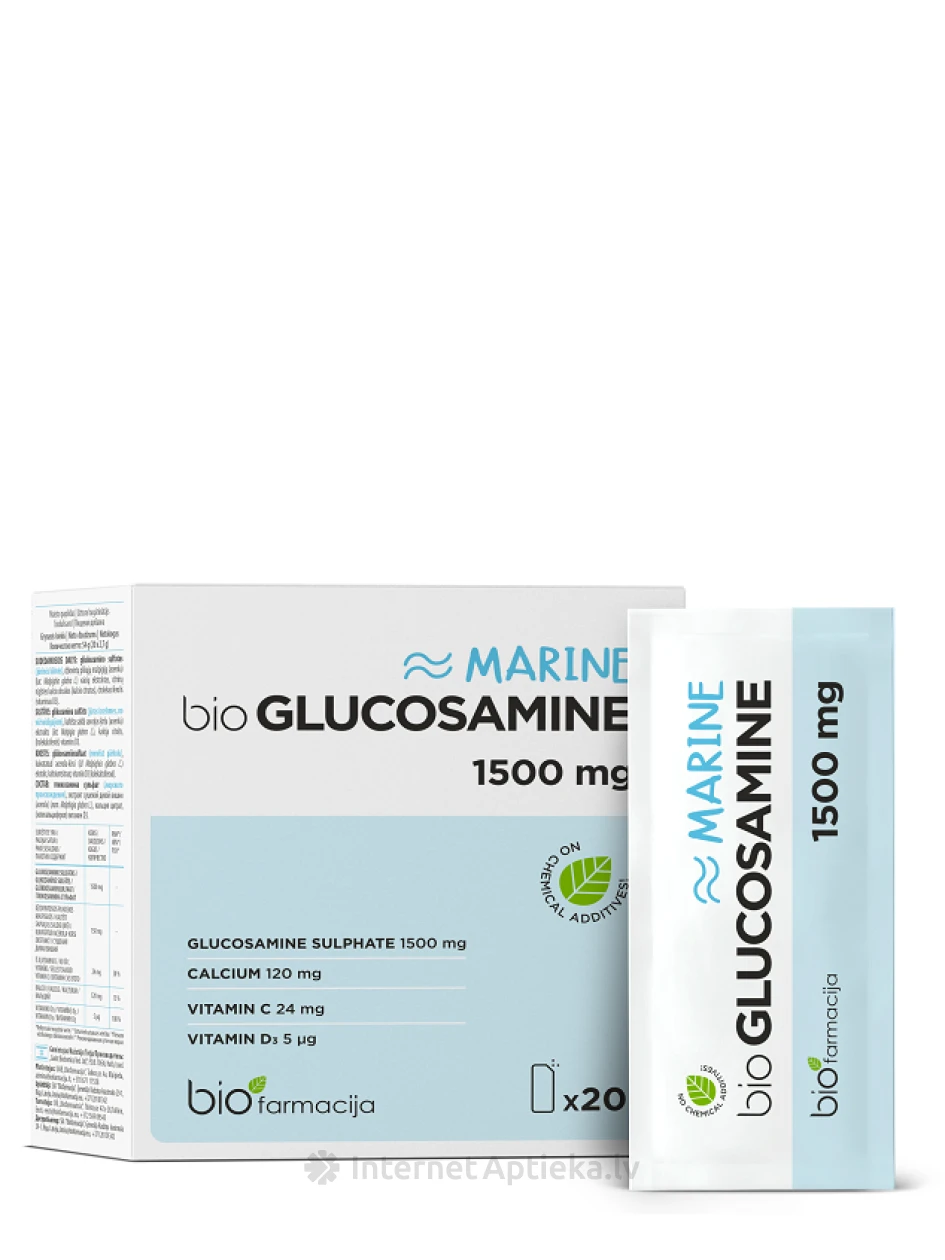 Biofarmacija mereglükosamiin 1500 mg, 20 pakki | internetaptieka.lv