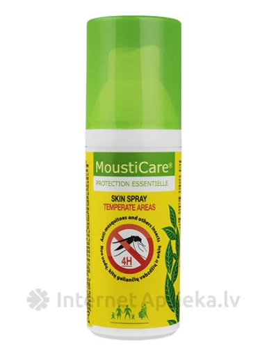 Mousticare Pretodu-Ērču uz ādas izsmidzināms aerosols līdz 4h, 50 ml | internetaptieka.lv