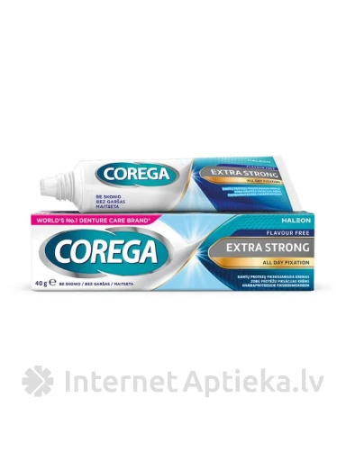 Corega Extra Strong krēms bez garšas, 40 g | internetaptieka.lv