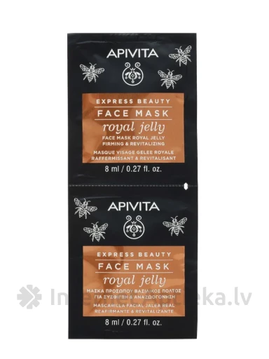 APIVITA EXPRESS veido kaukė su bičių pieneliu, 2 x 8 ml | internetaptieka.lv