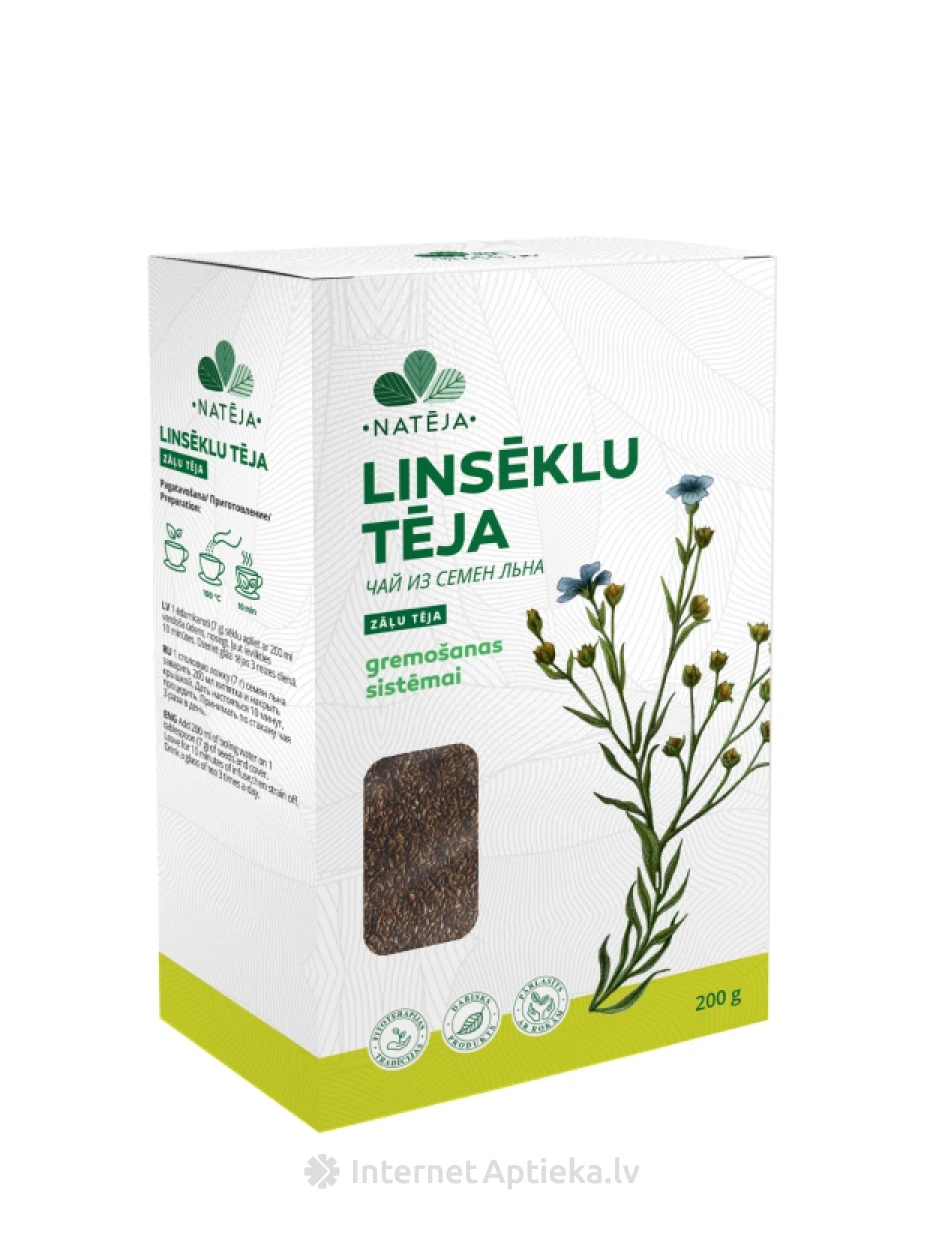 Чай Natēja Льняной, 200 г | internetaptieka.lv