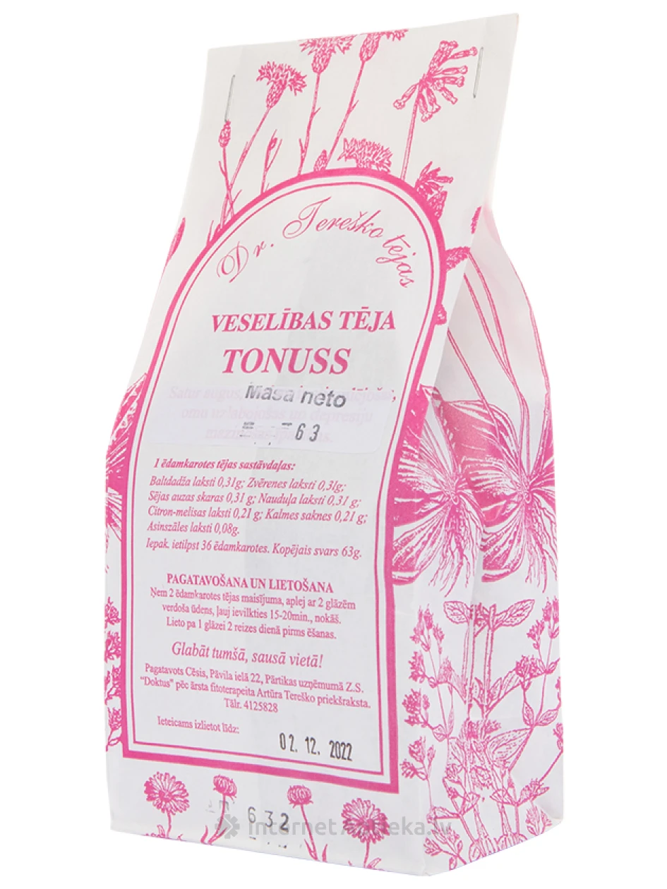 Dr.Tereško Оздоровительный чай тонус, 85 г | internetaptieka.lv