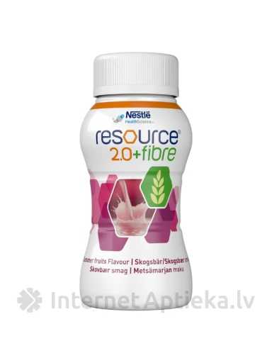 Resource 2.0 Fibre Pārtika medicīniskiem nolūkiem ar  meža ogu garšu, 4 x 200 ml | internetaptieka.lv
