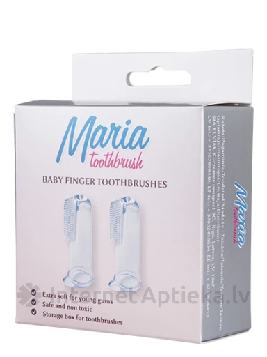MARIA BABY zobubirste - uzpirkstenis mazulim, 2 gb. | internetaptieka.lv