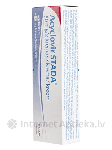 Acyclovir 5% krēms (herpes ārstēšanai), 5 g | internetaptieka.lv