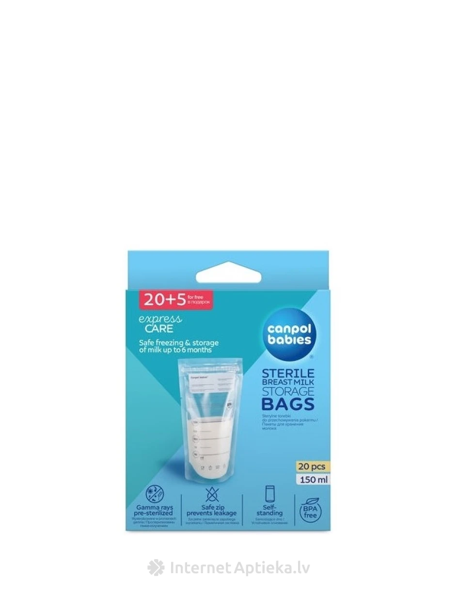 Canpol пакеты для молока, 20 шт. | internetaptieka.lv