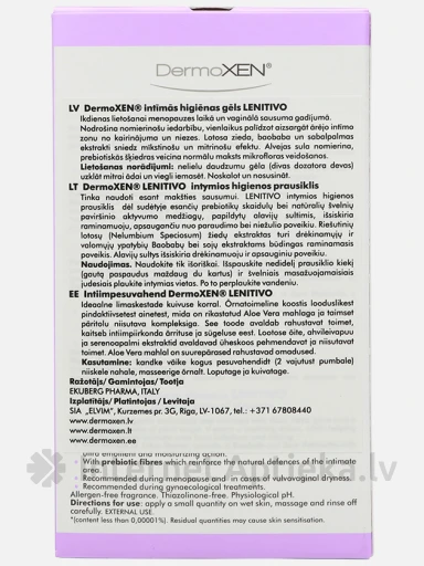 Dermoxen Lentivo intiimhügieeni geel menopausi ajal, 200 ml | internetaptieka.lv