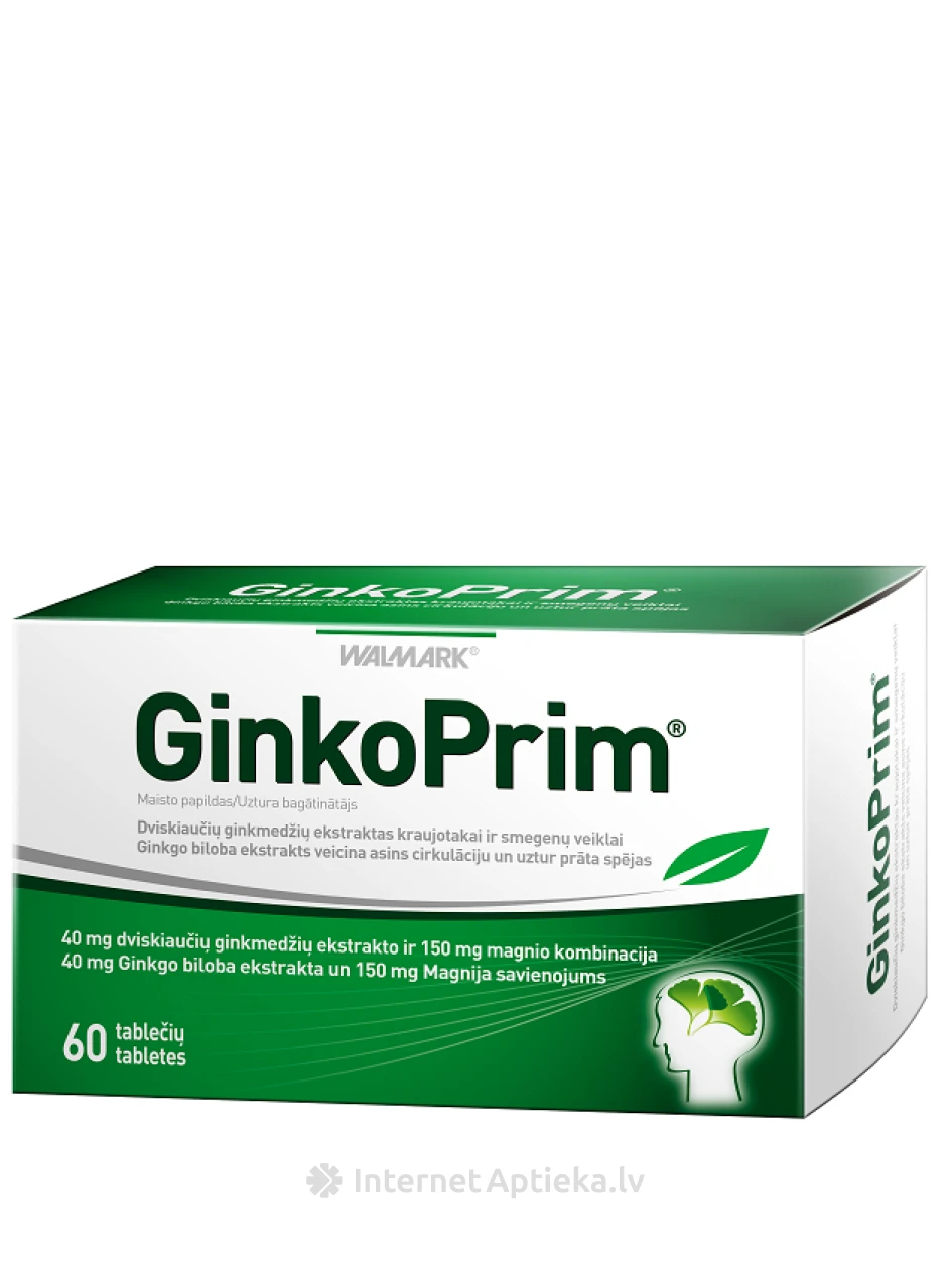Walmark Ginkoprim 40 mg, 60 tabletti | internetaptieka.lv