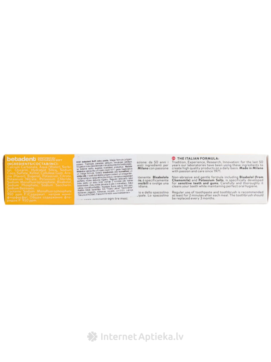 BETADENT SOFT зубная паста, 100 мл | internetaptieka.lv